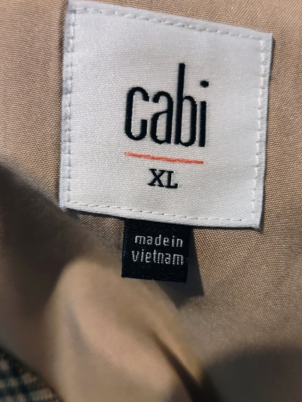 CAbi Neutral Tan Jacket with Subtle Black Label Accent - Picture 6 of 11